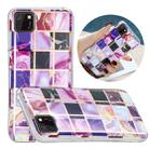 For Huawei Y5p Flat Plating Splicing Gilding Protective Case(Square Color Matching) - 1