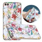 For Huawei Enjoy 7S Flat Plating Splicing Gilding Protective Case(Tropical Rainforest Color Matching) - 1