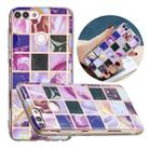 For Huawei Enjoy 7S Flat Plating Splicing Gilding Protective Case(Square Color Matching) - 1