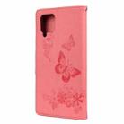 For Samsung Galaxy A42 5G Butterflies Embossing Horizontal Flip Leather Case with Holder & Card Slots & Wallet(Pink) - 3
