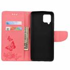 For Samsung Galaxy A42 5G Butterflies Embossing Horizontal Flip Leather Case with Holder & Card Slots & Wallet(Pink) - 4