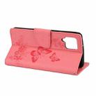 For Samsung Galaxy A42 5G Butterflies Embossing Horizontal Flip Leather Case with Holder & Card Slots & Wallet(Pink) - 6