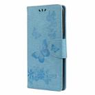 For Samsung Galaxy A42 5G Butterflies Embossing Horizontal Flip Leather Case with Holder & Card Slots & Wallet(Blue) - 2