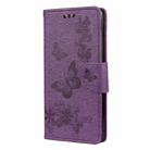 For Samsung Galaxy A42 5G Butterflies Embossing Horizontal Flip Leather Case with Holder & Card Slots & Wallet(Purple) - 2