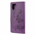 For Samsung Galaxy A42 5G Butterflies Embossing Horizontal Flip Leather Case with Holder & Card Slots & Wallet(Purple) - 3