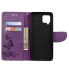 For Samsung Galaxy A42 5G Butterflies Embossing Horizontal Flip Leather Case with Holder & Card Slots & Wallet(Purple) - 4