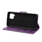 For Samsung Galaxy A42 5G Butterflies Embossing Horizontal Flip Leather Case with Holder & Card Slots & Wallet(Purple) - 5