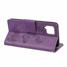 For Samsung Galaxy A42 5G Butterflies Embossing Horizontal Flip Leather Case with Holder & Card Slots & Wallet(Purple) - 6