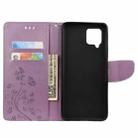 For Samsung Galaxy A42 5G Butterfly Flower Pattern Horizontal Flip Leather Case with Holder & Card Slots & Wallet(Light Purple) - 4