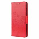 For Samsung Galaxy A42 5G Butterfly Flower Pattern Horizontal Flip Leather Case with Holder & Card Slots & Wallet(Red) - 2