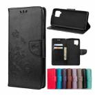 For Samsung Galaxy A42 5G Butterfly Flower Pattern Horizontal Flip Leather Case with Holder & Card Slots & Wallet(Black) - 1