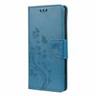 For Samsung Galaxy A42 5G Butterfly Flower Pattern Horizontal Flip Leather Case with Holder & Card Slots & Wallet(Blue) - 2