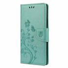 For Samsung Galaxy A42 5G Butterfly Flower Pattern Horizontal Flip Leather Case with Holder & Card Slots & Wallet(Green) - 2