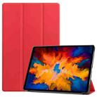 For Lenovo Tab P11 Pro (TB-XJ706F) Custer Texture Horizontal Flip Leather Case with Three-folding Holder & Sleep / Wake-up Function(Red) - 1