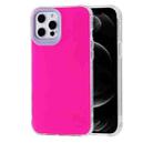 TPU + Acrylic Anti-fall Mirror Phone Protective Case For iPhone 12 / 12 Pro(Rose Red) - 1