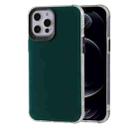 TPU + Acrylic Anti-fall Mirror Phone Protective Case For iPhone 12 / 12 Pro(Dark Green) - 1