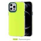 TPU + Acrylic Anti-fall Mirror Phone Protective Case For iPhone 12 Pro Max(Fluorescent Green) - 1