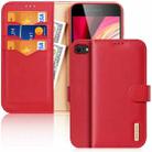 For iPhone SE 2022 / SE 2020 / 8 / 7 DUX DUCIS Hivo Series Cowhide + PU + TPU Leather Horizontal Flip Case with Holder & Card Slots(Red) - 1