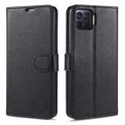 For OPPO F17 Pro / A93 AZNS Sheepskin Texture Horizontal Flip Leather Case with Holder & Card Slots & Wallet(Black) - 1