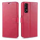 For OPPO Realme 7 4G AZNS Sheepskin Texture Horizontal Flip Leather Case with Holder & Card Slots & Wallet(Red) - 1