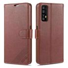 For OPPO Realme 7 4G AZNS Sheepskin Texture Horizontal Flip Leather Case with Holder & Card Slots & Wallet(Brown) - 1