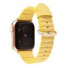 Loop Stripes Watch Band with Iron Buckle For Apple Watch Series 7 45mm / 6 & SE & 5 & 4 44mm / 3 & 2 & 1 42mm(Yellow) - 1