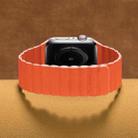 Two Loop Magnetic Watch Band For Apple Watch Series 7 41mm / 6 & SE & 5 & 4 40mm / 3 & 2 & 1 38mm(Orange) - 3