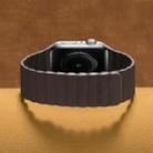Two Loop Magnetic Watch Band For Apple Watch Series 7 41mm / 6 & SE & 5 & 4 40mm / 3 & 2 & 1 38mm(Dark Brown) - 3