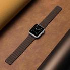 Two Loop Magnetic Watch Band For Apple Watch Series 7 41mm / 6 & SE & 5 & 4 40mm / 3 & 2 & 1 38mm(Dark Brown) - 4