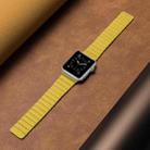 Two Loop Magnetic Watch Band For Apple Watch Series 7 41mm / 6 & SE & 5 & 4 40mm / 3 & 2 & 1 38mm(Yellow) - 4