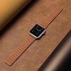Two Loop Magnetic Watch Band For Apple Watch Series 7 41mm / 6 & SE & 5 & 4 40mm / 3 & 2 & 1 38mm(Brown) - 4