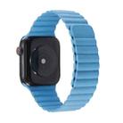 Two Loop Magnetic Watch Band For Apple Watch Series 8&7 41mm / SE 2&6&SE&5&4 40mm / 3&2&1 38mm (Chrysanthemum Blue) - 1