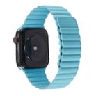 Two Loop Magnetic Watch Band For Apple Watch Series 9&8&7 41mm / SE 3&SE 2&6&SE&5&4 40mm / 3&2&1 38mm (Lake Blue) - 1