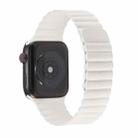 Two Loop Magnetic Watch Band For Apple Watch Series 8&7 41mm / SE 2&6&SE&5&4 40mm / 3&2&1 38mm (White) - 1