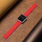 Two Loop Magnetic Watch Band For Apple Watch Series 7 45mm / 6 & SE & 5 & 4 44mm / 3 & 2 & 1 42mm(Red) - 4