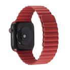 Two Loop Magnetic Watch Band For Apple Watch Ultra 49mm / Series 8&7 45mm / SE 2&6&SE&5&4 44mm / 3&2&1 42mm (Wine Red) - 1