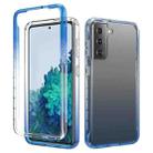 For Samsung Galaxy S21 5G Shockproof  High Transparency Two-color Gradual Change PC+TPU Candy Colors Protective Case(Blue) - 1