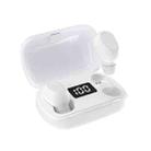 L21 Pro IPX7 Waterproof Wireless Bluetooth Earphone with Charging Box & Digital Display, Support Siri & Call(White) - 1