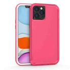 For iPhone 12 Pro 360 All-inclusive Shockproof Precise Hole PC + TPU Protective Case(Rose Red) - 1