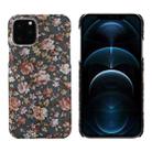 For iPhone 12 Pro Max PC + Denim Texture Printing Protective Case(Peony) - 1