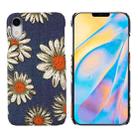 For iPhone XS Max PC + Denim Texture Printing Protective Case(Yellow Cherysanthemum) - 1