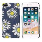 PC + Denim Texture Printing Protective Case For iPhone 8 Plus & 7 Plus(White Cherysanthemum) - 1