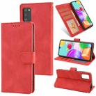 For Samsung Galaxy A41 Fantasy Classic Skin-feel Calfskin Texture Magnetic Buckle Horizontal Flip PU Leather Case with Holder & Card Slot & Wallet(Red) - 1