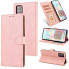 For Samsung Galaxy A71 (4G) Fantasy Classic Skin-feel Calfskin Texture Magnetic Buckle Horizontal Flip PU Leather Case with Holder & Card Slot & Wallet(Pink) - 1