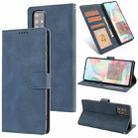 For Samsung Galaxy A71 (5G) Fantasy Classic Skin-feel Calfskin Texture Magnetic Buckle Horizontal Flip PU Leather Case with Holder & Card Slot & Wallet(Blue) - 1