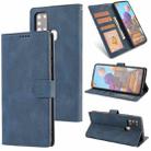 For Samsung Galaxy A21s Fantasy Classic Skin-feel Calfskin Texture Magnetic Buckle Horizontal Flip PU Leather Case with Holder & Card Slot & Wallet(Blue) - 1