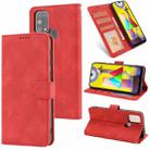 For Samsung Galaxy M31 Fantasy Classic Skin-feel Calfskin Texture Magnetic Buckle Horizontal Flip PU Leather Case with Holder & Card Slot & Wallet(Red) - 1