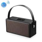 D30 Portable Subwoofer Wooden Bluetooth 4.2 Speaker, Support TF Card & 3.5mm AUX & U Disk Play(Black) - 1