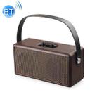 D30 Portable Subwoofer Wooden Bluetooth 4.2 Speaker, Support TF Card & 3.5mm AUX & U Disk Play(Brown) - 1
