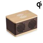 D70 QI Standard Subwoofer Wooden Bluetooth 4.2 Speaker, Support TF Card & 3.5mm AUX Yellow - 1